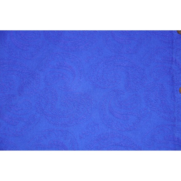 Eucalyptus Shirt Mens Medium Blue Paisley Button Up Long Sleeve Guatemala Boho - Picture 5 of 11